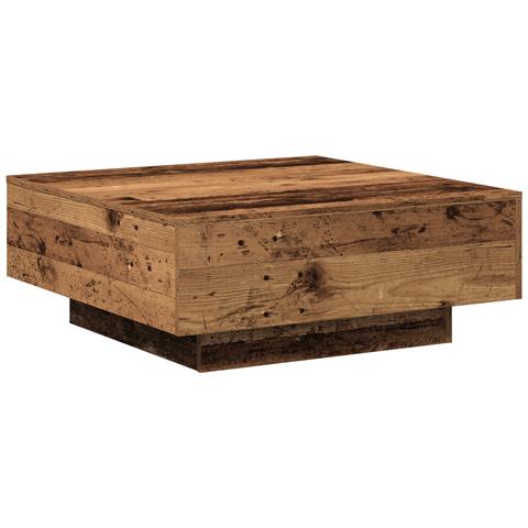 Tavolino da caffè in legno riciclato 80x80x31 cm in legno ingegnerizzato - Foto 7