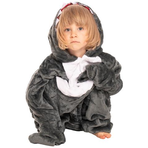 Pigiama Per Bambini Kigurumi Onesie Costume Squalo Grigio 105-115 Cm - Foto 2