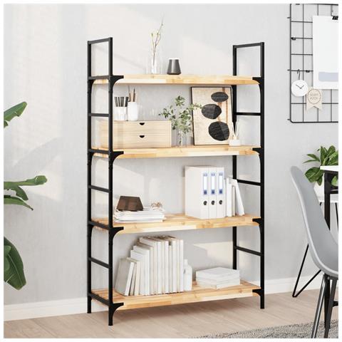 Mensole Da Parete 4 Pz 100x30x4 Cm Legno Acacia Non Trattato - Foto 8