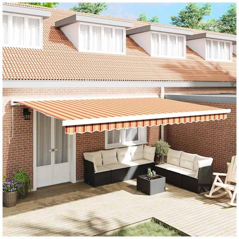 Tenda Retrattile Giallo e Arancione 500 × 300 cm - Foto 2