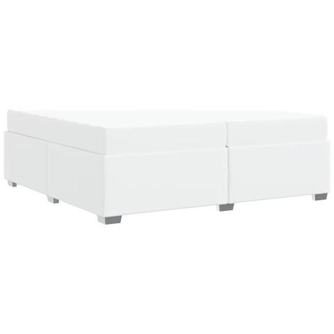 Struttura del letto Bianco 200 x 200 cm Pelle sintetica - Foto 1