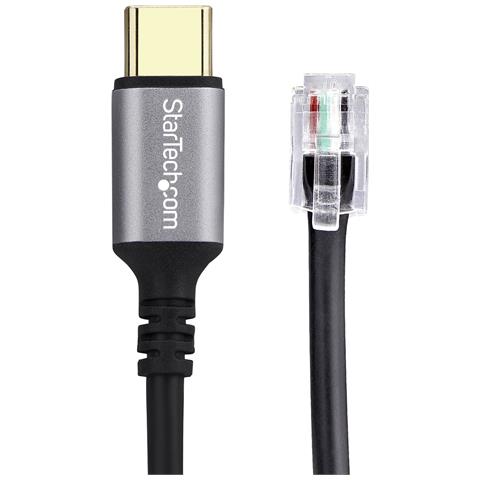 Adattatore da USB-C a RJ9 da 1,8m per telefono fisso o cuffie con cavo /wireless, utilizza l'hardware della linea esistente, per laptop /PC /dispositivi mobili - Foto 2