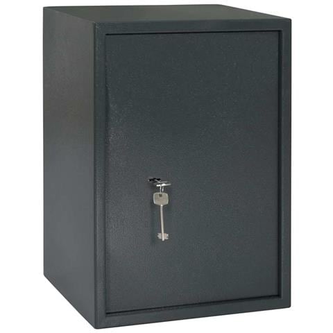 Cassaforte con blocco Grigio 31 x 35 x 50 cm Acciaio - Foto 2