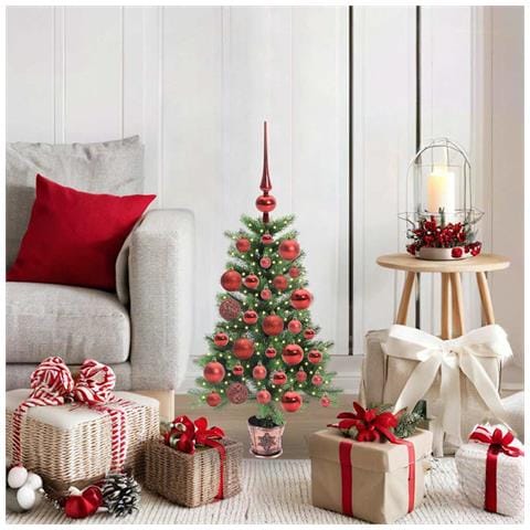 Albero di Natale con 150 LED con supporto Verde 90 cm PE - Foto 2