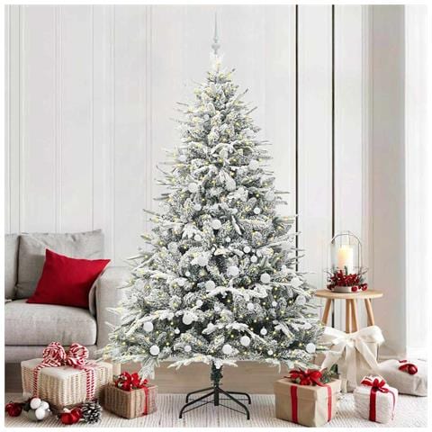 Albero di Natale artificiale preilluminato con set di palline - Foto 2
