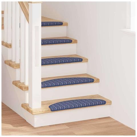 Tappetini per scale autoadesivi 15 pcs Blu 65 x 21 x 4 cm - Foto 2
