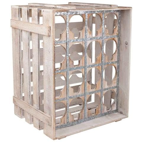 Cassetto Portabottiglie In Legno Marrone 41x32x55h - Foto 1