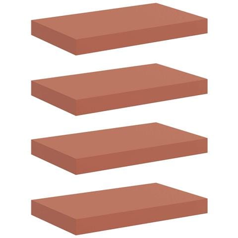 Scaffale da parete 4 pcs Rosso 40 x 23,5 x 4 cm - Foto 1
