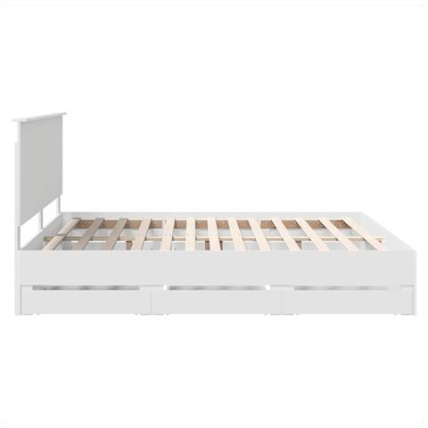 Struttura del letto Bianco 180 x 200 cm Legno Ingegnerizzato - Foto 9