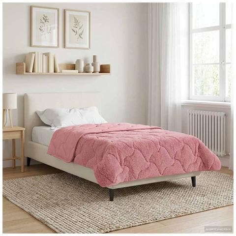 Duvet Estivo Rosa 135 x 200 cm Microfibra e Fleece Teddy - Foto 2