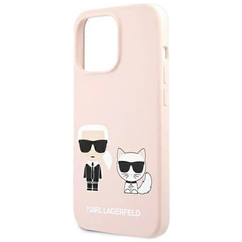 Karl Lagerfeld Klhmp13lsskci Iphone 13 Pro / 13 6.1 Cover In Silicone Rosa Chiaro Ikonik Karl & Choupette Magsafe - Foto 2