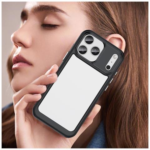 Custodia Per Iphone 17 Pro Nera Trasparente Resistente Agli Urti Outer Space - Foto 7