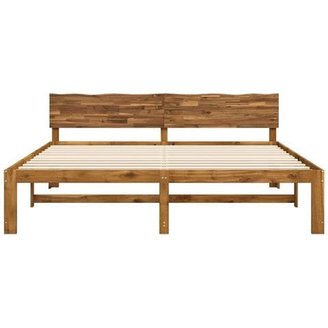 Letto matrimoniale con testiera ROSTOCK Naturale 193 x 203 cm - Foto 2