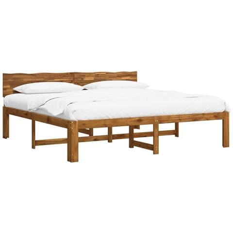 Letto matrimoniale con testiera ROSTOCK Naturale 193 x 203 cm - Foto 1