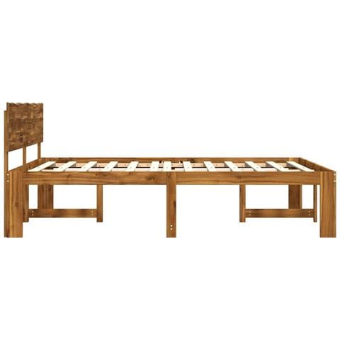 Letto matrimoniale con testiera ROSTOCK Naturale 193 x 203 cm - Foto 10