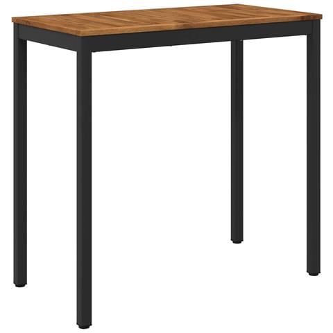 Tavolo Bar da Giardino Naturale e Nero 108,5 x 55 x 105 cm - Foto 1