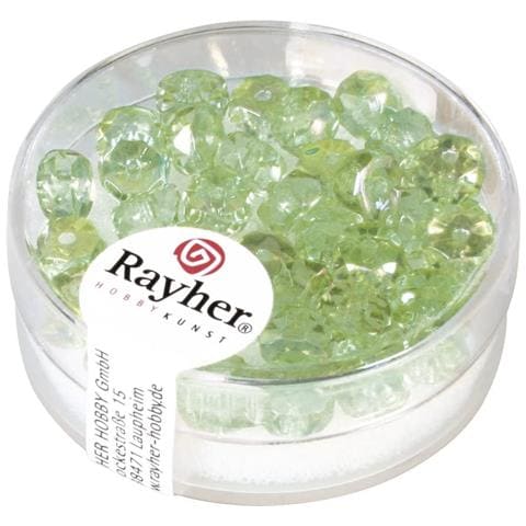 50 Pezzi - Perla In Vetro Sfaccettata 6mm - Colore Verde Chiaro - Foto 2