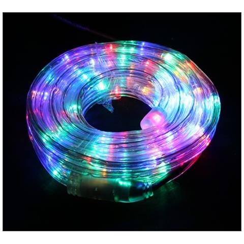 Tubo Luci Di Natale Led Multicolore 10m 240 Luci Decorazione Per Esterno Ed Interno - Foto 2