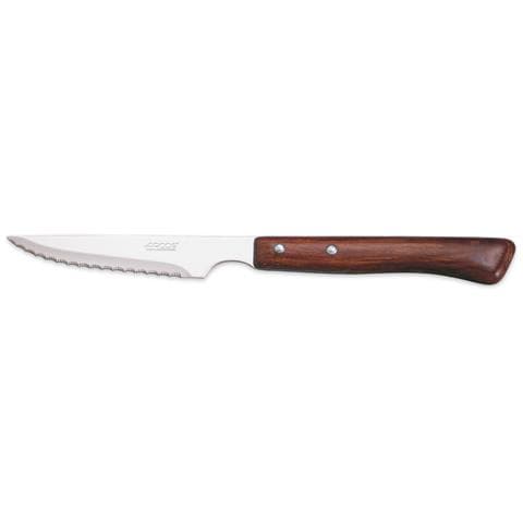 Coltello Bistecca da Tavola - Lama Acciaio Inossidabile Nitrum 110 Mm - Manico Legno Compresso Colore Marrone - Foto 1