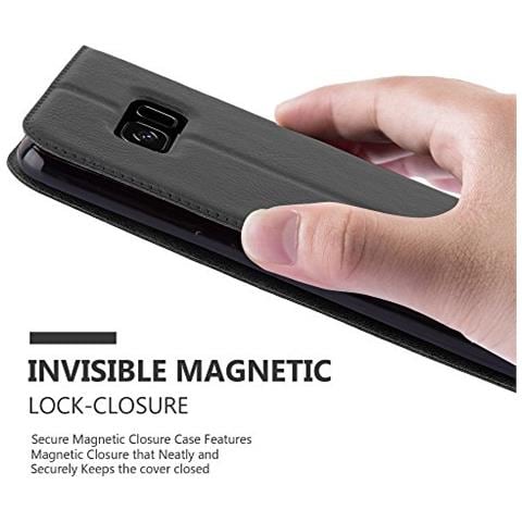 Cadorabo Custodia Compatibile Con Samsung Galaxy S8 In Nero Cometa - Coperchio Protettivo Con Chiusura Magnetica, Funzione Stand E 2 Finestre Di Visualizzazione - Foto 2
