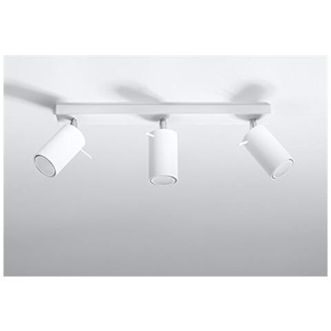 Novità! Plafoniera Bianca Per Salotto E Corridoio - Acciaio - Ring 3 Sl. 0089 Lampada Da Soffitto Loft Rotonda, Stile Moderno, A 3 Luci Led Gu-10 *** Lampade - I Prezzi Più Bassi Su Amazon! - Foto 2