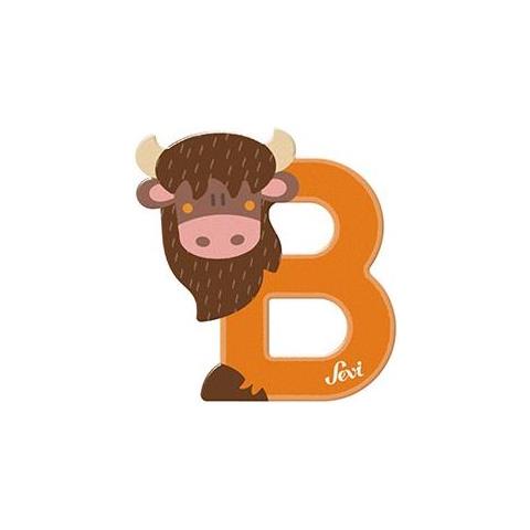 Alfabeto Legno Lettera B Bisonte - Foto 1