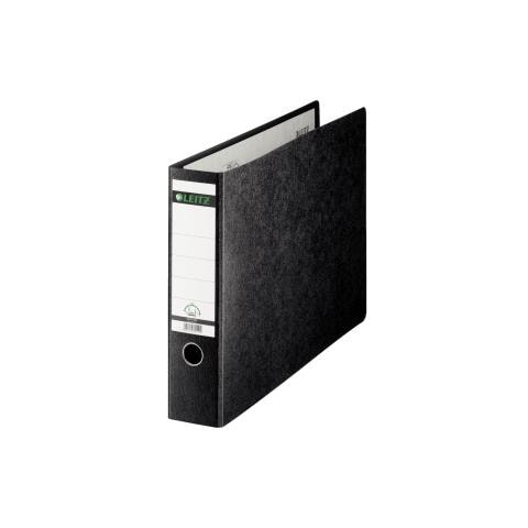 Lever Arch File Leitz - A3 - 297 mm Larghezza x 420 mm Lunghezza Dimensione Foglio - 500 Capacità Fogli - Cartone - Nero - Foto 1