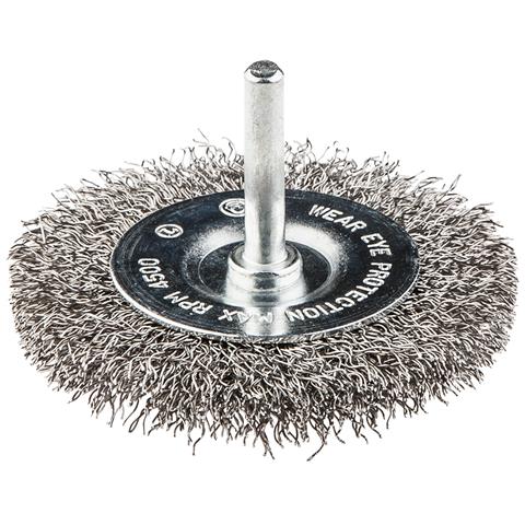 Spazzola Metallica 75x6,1 Mm Inox 0,05 Mm, Attacco Trapano - Foto 3