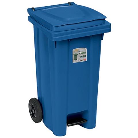 Contenitore Pattumiera Con Pedale, 120 Litri Qualità Professionale. - Blu - Foto 2