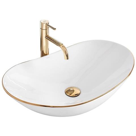 Lavabo Da Appoggio Rea Royal Gold Edge - Foto 1