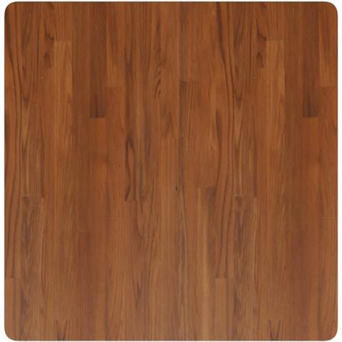 Piano Tavolo Quadrato Marrone Scuro 80x80x4cm Rovere Trattato - Foto 4