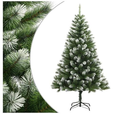 Albero Natale Artificiale Incernierato Con Neve Fioccata 210 Cm - Foto 1
