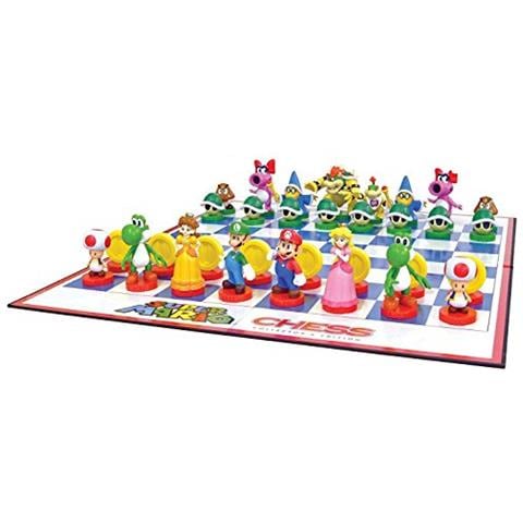 Set Di Scacchi Di Super Mario 32 Pezzi Di Scacchi Scultura Personalizzati Inclusi Personaggi Iconici Di Nintendo Come Mario, Luigi, Peach, Toad, Bowser Gioco Di Scacchi A Tema Da Nintendo Mario Videogiochi - Foto 2