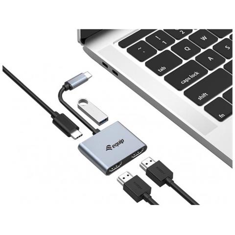 Cavo Adattatore 133484 Hub Di Interfaccia Usb 3.2 Gen 1 (3.1 Gen 1) Type-c 5000 Mbit /s Argento - Foto 2