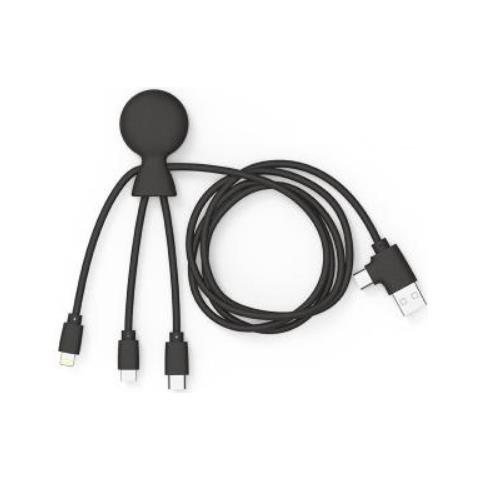 Cavo 5 In 1 Mr Bio Usb A C/micro Usb, Usb-c, Lightning 1 M, Nero - Foto 1