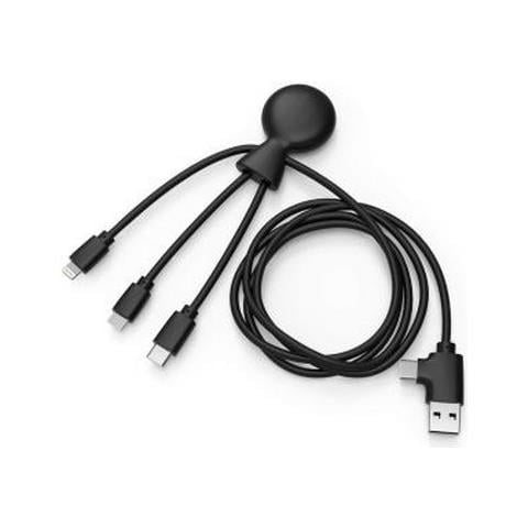 Cavo 5 In 1 Mr Bio Usb A C/micro Usb, Usb-c, Lightning 1 M, Nero - Foto 2