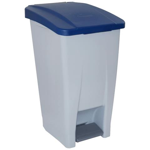 Secchio Per La Spazzatura Con Pedale Denox Azzurro Grigio Plastica 60 L - Foto 1