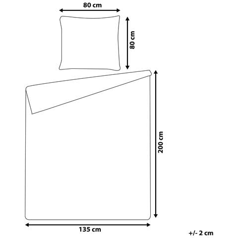 Set Copripiumino In Cotone Satinato 135 X 200 Cm Blu Harmonridge - Foto 2
