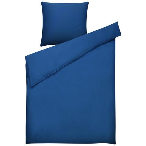 Set Copripiumino In Cotone Satinato 135 X 200 Cm Blu Harmonridge - Foto 7
