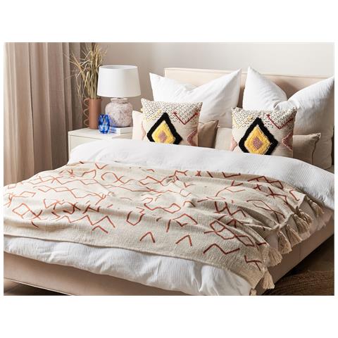 Coperta Bhiwani Cotone 130 X 180 Cm Beige - Foto 1
