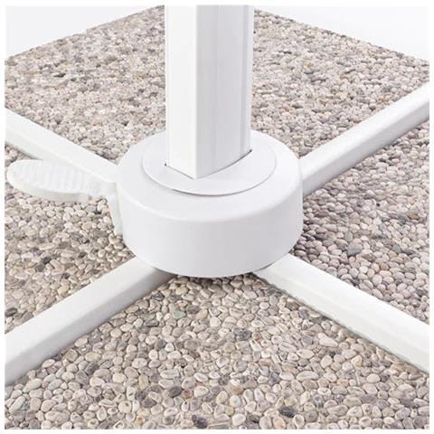 Ombrellone Da Giardino Tondo Ø350 Cm Con Struttura In Alluminio E Telo Impermeabile Con Airvent Premium White - Foto 2