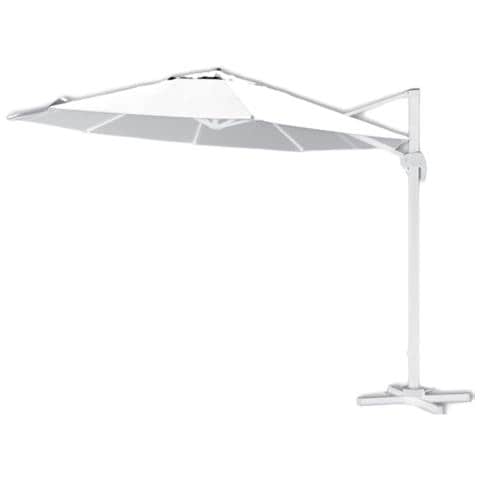 Ombrellone Da Giardino Tondo Ø350 Cm Con Struttura In Alluminio E Telo Impermeabile Con Airvent Premium White - Foto 1