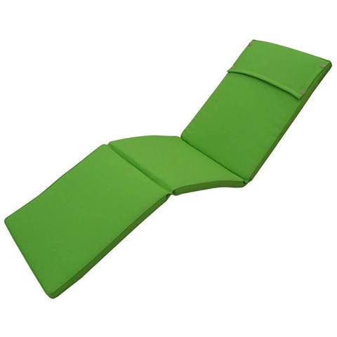 Cuscino In Poliestere Sfoderabile E Impermeabile 194,5x59 Cm Per Lettino - Green - Foto 1