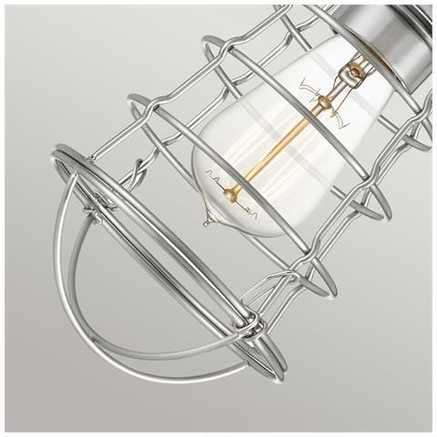Plafoniera Industrial Nordica Mixon Acciaio Nichel Spazzolato 1 Luce E27 - Foto 4