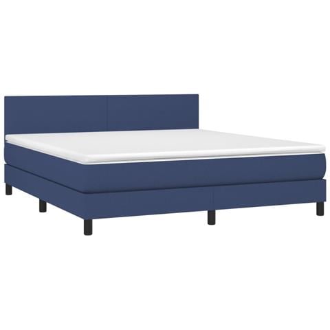 Letto A Molle Con Materasso E Led Blu 180x200 Cm In Tessuto - Foto 2
