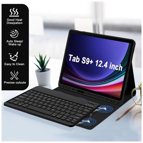Custodia Protettiva Con Tastiera Per Samsung Galaxy Tab Samsung Galaxy Tab S9+/s9 Plus - Foto 6