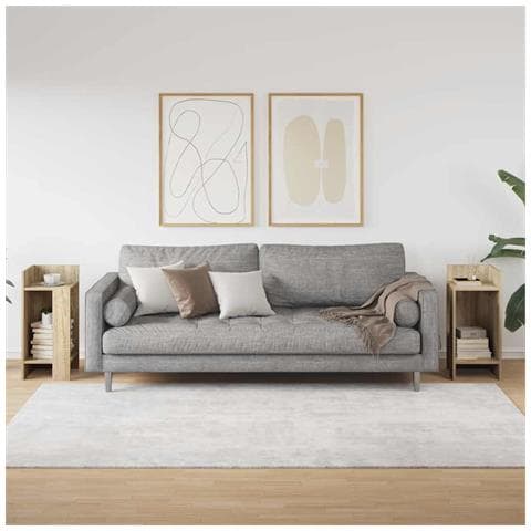 Tavolini Laterali 2pz Con Ripiano Rovere Sonoma 25,5x27x60 Cm - Foto 2