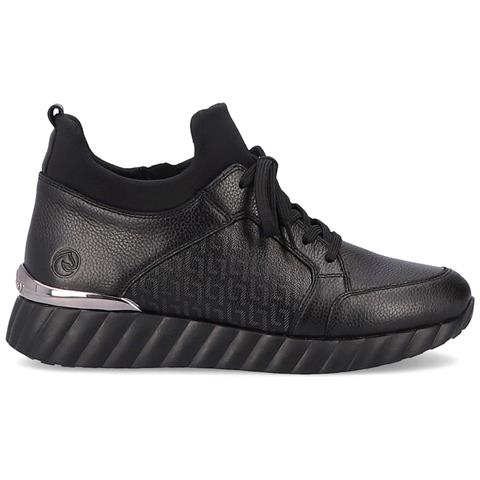 Black Casual Closed Sport Shoe Sneakers Pelle Scarpe Donna Nero Eu 36, D5982-01 - Foto 2
