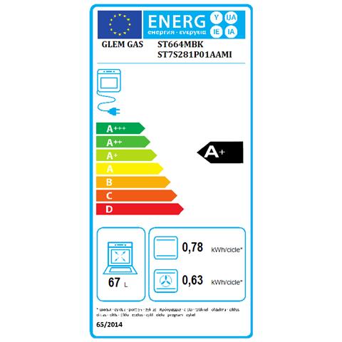 Cucina Elettrica ST664MBK 5 Fuochi a Gas Forno Elettrico Multifunzione Ventilato Classe A+ Dimensioni 60 x 60 cm Colore Nero Acciaio Inox Serie Specialista - Foto 2