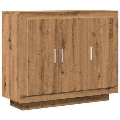 Credenza Rovere Artigianale 92x35x75 Cm In Legno Multistrato - Foto 2